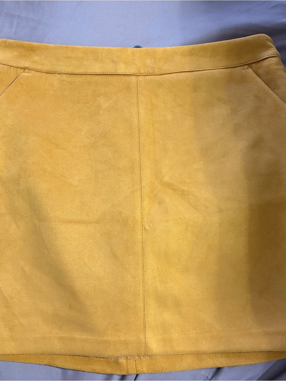 Vero Moda Yellow Suede Mini Skirt